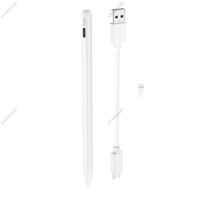 Стілус Stylus Hoco GM107 Smooth series magnetic rechargeable capacitive pen for Pad White