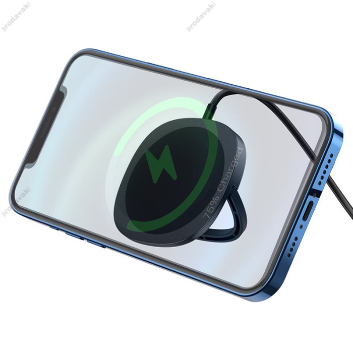 Бездротовий зарядний пристрій HOCO CW35 core magnetic Black