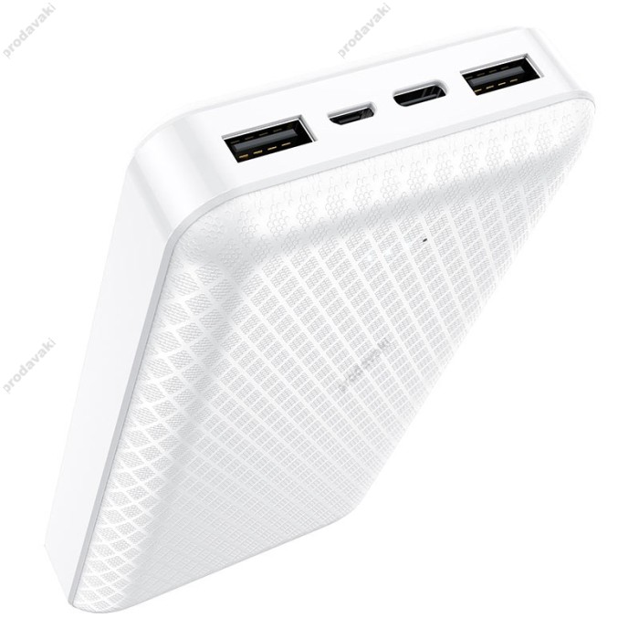 Повербанк портативний акумулятор Power bank BOROFONE BJ3A Minimalist 20000 mAh White