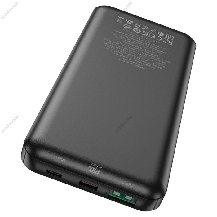 Повербанк портативний акумулятор Power Bank Hoco J102 Cool figure PD 20W 10000 mAh Black