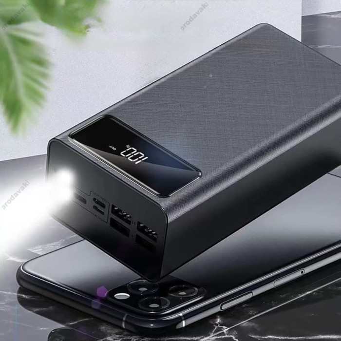 Повербанк портативний акумулятор Power bank XO PR125 digital display 50000 mAh Black