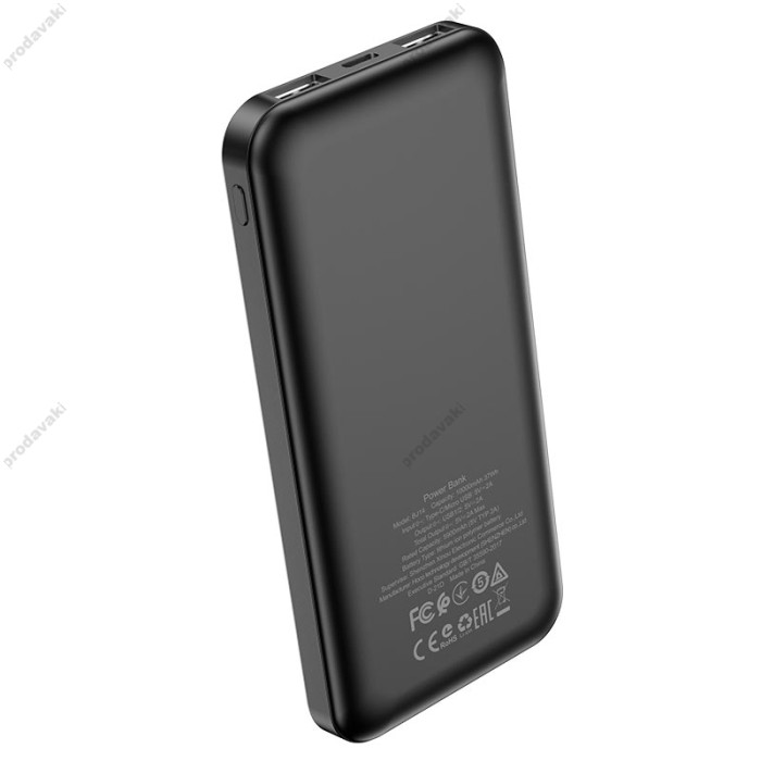 Повербанк портативний акумулятор Power bank BOROFONE BJ14 Freeway 10000 mAh Black