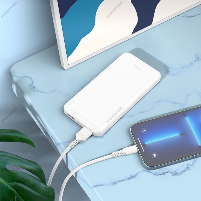 Повербанк портативний акумулятор Power bank Hoco J100 High-ranking power bank 10000 mAh White