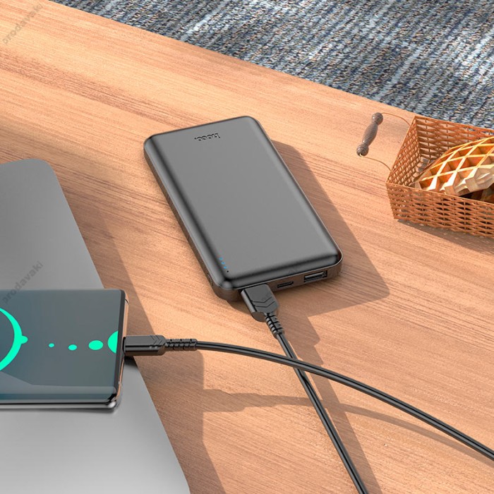 Повербанк портативний акумулятор Power bank Hoco J100 High-ranking power bank 10000 mAh Black