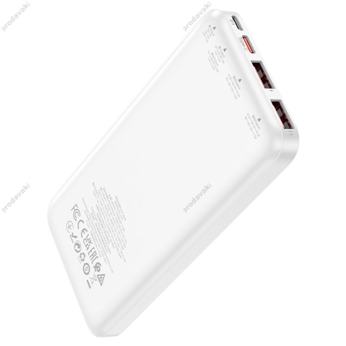 Повербанк портативний акумулятор Power bank Hoco J101 Astute 22.5W 10000 mAh White