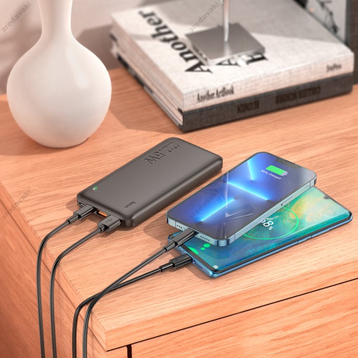 Повербанк портативний акумулятор Power Bank Hoco J101 Astute 22.5W 10000 mAh Black