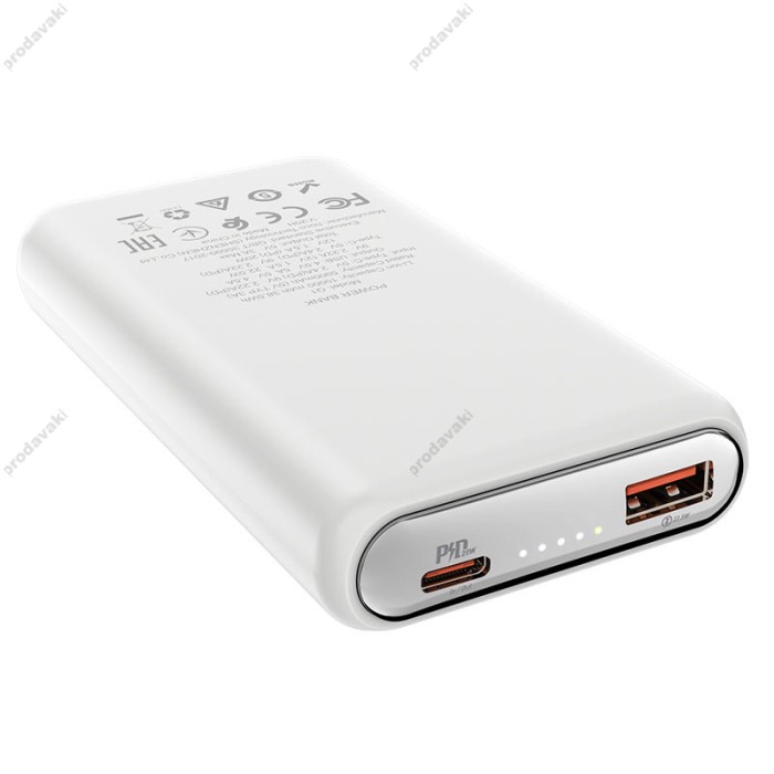 Повербанк портативний акумулятор Power Bank Hoco Q1 Kraft 22.5W 10000 mAh White