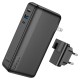 Повербанк портативний акумулятор Power bank Hoco Q16 Friendly US/EU 22.5W 10000 mAh Black