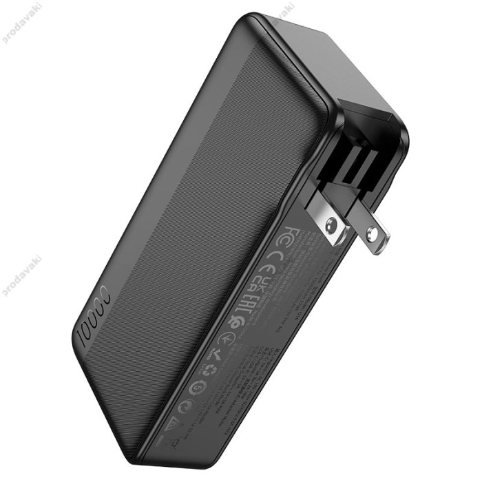 Повербанк портативний акумулятор Power bank Hoco Q16 Friendly US/EU 22.5W 10000 mAh Black
