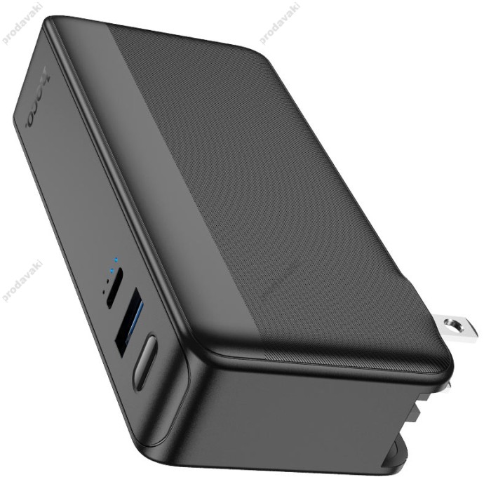 Повербанк портативний акумулятор Power bank Hoco Q16 Friendly US/EU 22.5W 10000 mAh Black