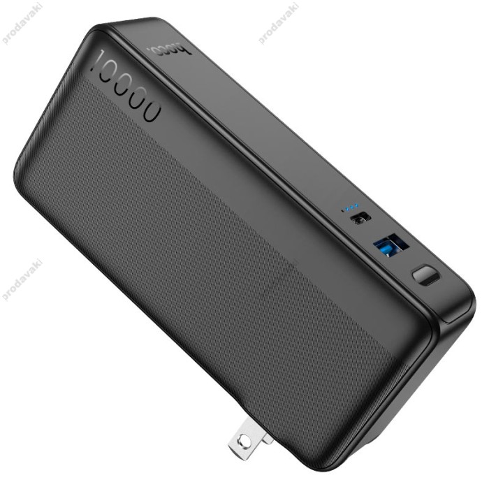 Повербанк портативний акумулятор Power bank Hoco Q16 Friendly US/EU 22.5W 10000 mAh Black