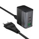 Подовжувач мережі фільтр HOCO CS76A Star Speed charger 70W 1.5m Black