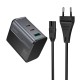 Подовжувач мережі фільтр HOCO CS76A Star Speed charger 70W 1.5m Black