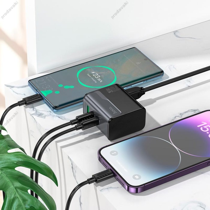 Подовжувач мережі фільтр HOCO CS76A Star Speed charger 70W 1.5m Black