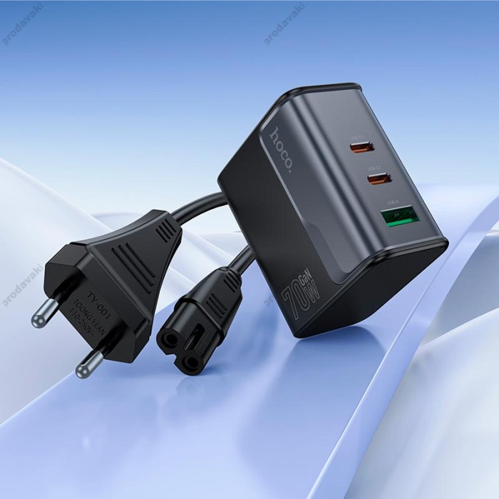 Подовжувач мережі фільтр HOCO CS76A Star Speed charger 70W 1.5m Black