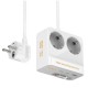 Подовжувач мережі фільтр HOCO AC28 Descanso 2-socket PD with telescopic 2500W 2m White