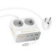 Подовжувач мережі фільтр HOCO AC28 Descanso 2-socket PD with telescopic 2500W 2m White