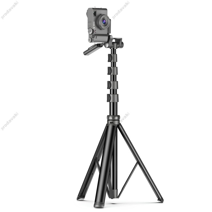 Монопод-трипод CH C06 stable shooting multifunctional expansion metal selfie stick 1.83m Black