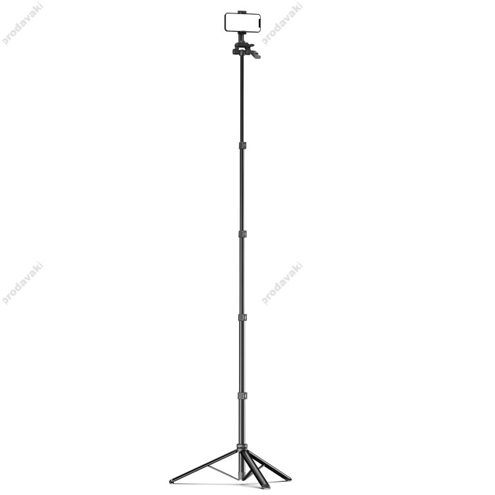Монопод-трипод CH C06 stable shooting multifunctional expansion metal selfie stick 1.83m Black