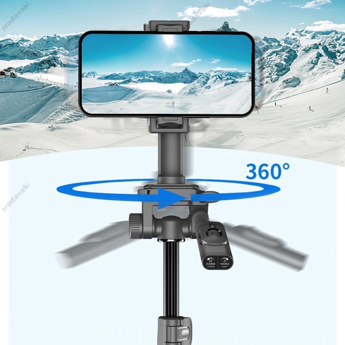 Монопод-трипод CH C06 stable shooting multifunctional expansion metal selfie stick 1.83m Black