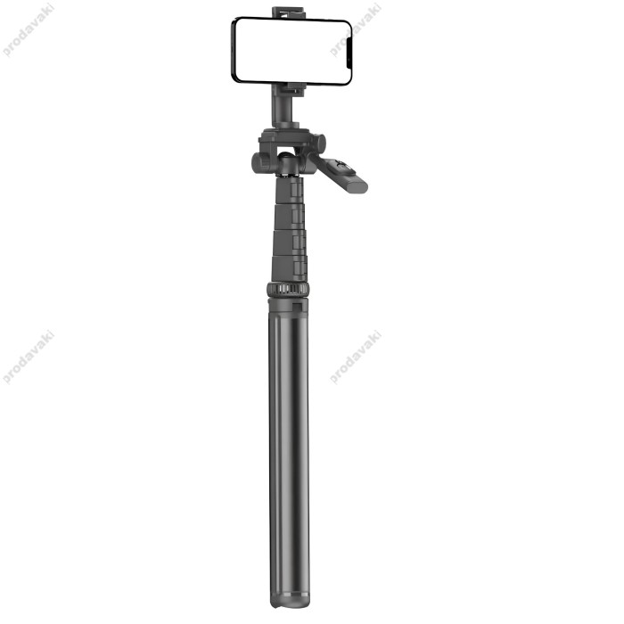 Монопод-трипод CH C06 stable shooting multifunctional expansion metal selfie stick 1.83m Black