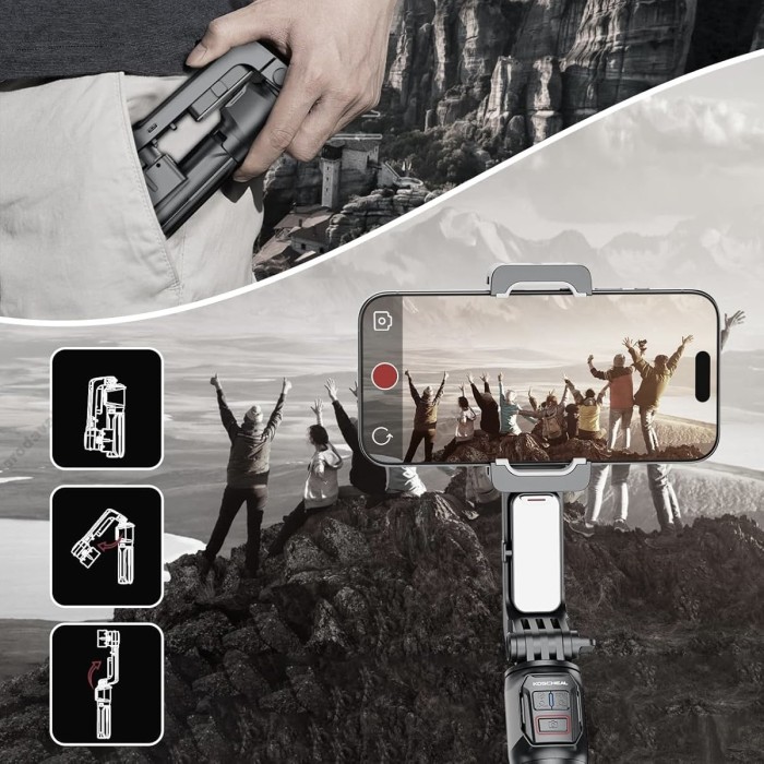 Двоосьовий стабілізатор (стедікам) Gimbal Stabilizer A10 Black
