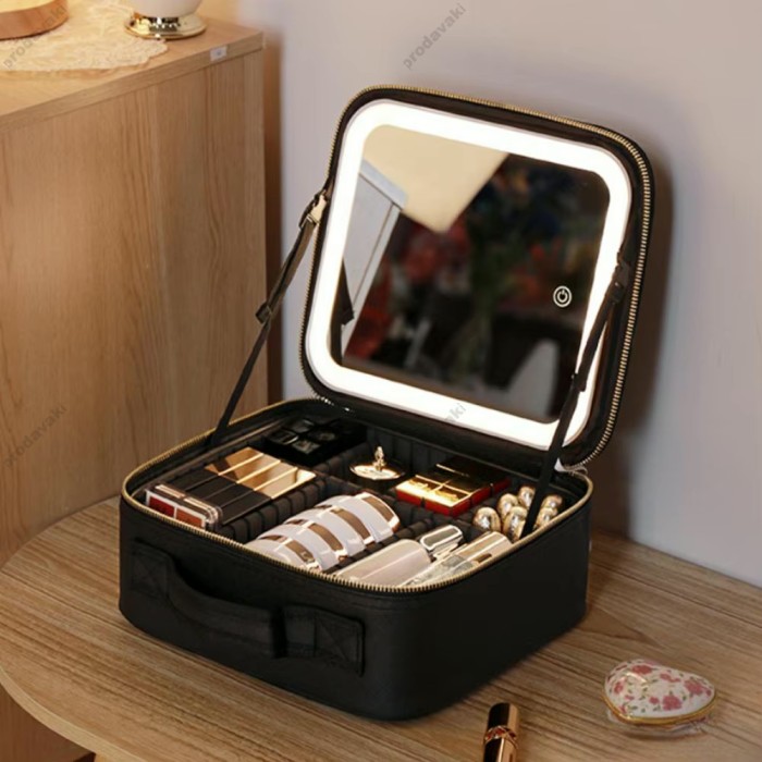Дзеркало з LED підсвічуванням CH Cosmetic bag Black