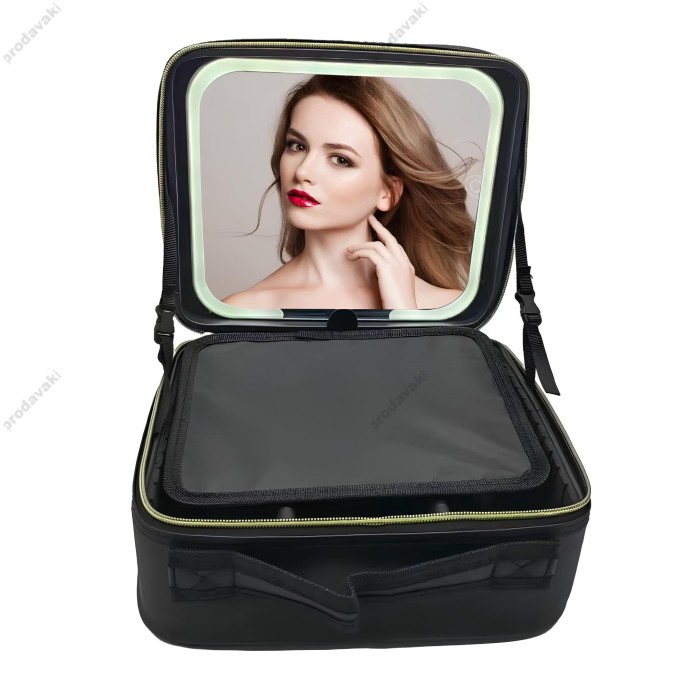 Дзеркало з LED підсвічуванням CH Cosmetic bag Black