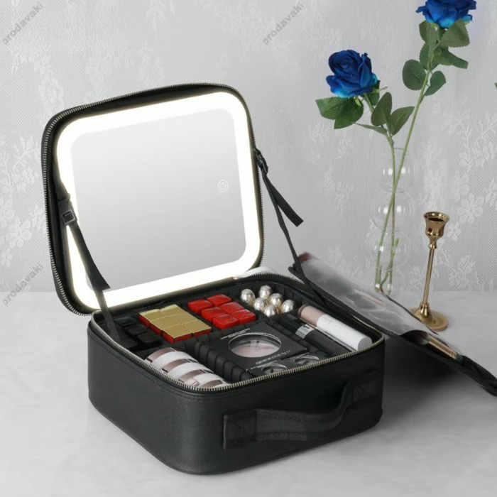Дзеркало з LED підсвічуванням CH Cosmetic bag Black