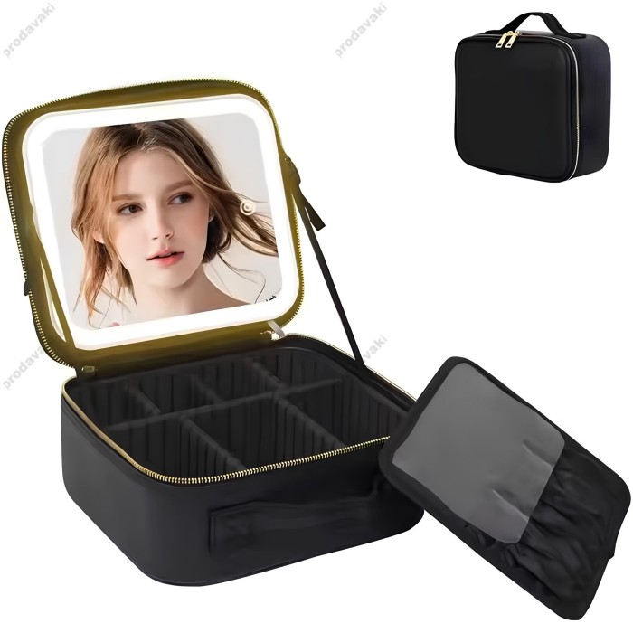 Дзеркало з LED підсвічуванням CH Cosmetic bag Black