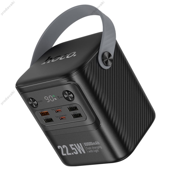 Повербанк портативний акумулятор Power bank Hoco J152 Tough 22.5W+PD20W 80000 mAh Black