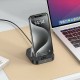 Бездротовий зарядний пристрій Hoco CQ16B Astute 2-in-1 desktop charger Black