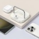 Бездротовий зарядний пристрій Hoco CQ16B Astute 2-in-1 desktop charger Milky White