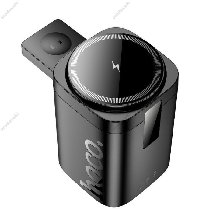Бездротовий зарядний пристрій Hoco CQ20 Clever 3-in-1 desktop wireless fast charger Black