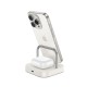 Бездротовий зарядний пристрій Hoco CQ16A Astute 3-in-1 desktop + watch charger Milky White