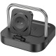 Бездротовий зарядний пристрій Hoco CQ16A Astute 3-in-1 desktop + watch charger Black