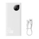 Повербанк портативний акумулятор Power bank Baseus Adaman2 Digital 30W 10000 mAh White PPAD040002