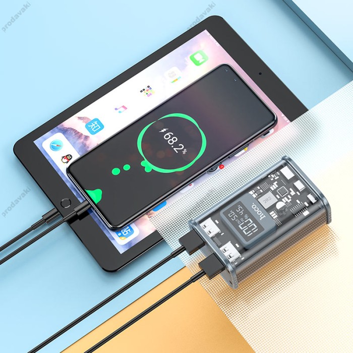 Повербанк портативний акумулятор Power bank Hoco J105 22.5W 10000 mAh Grey