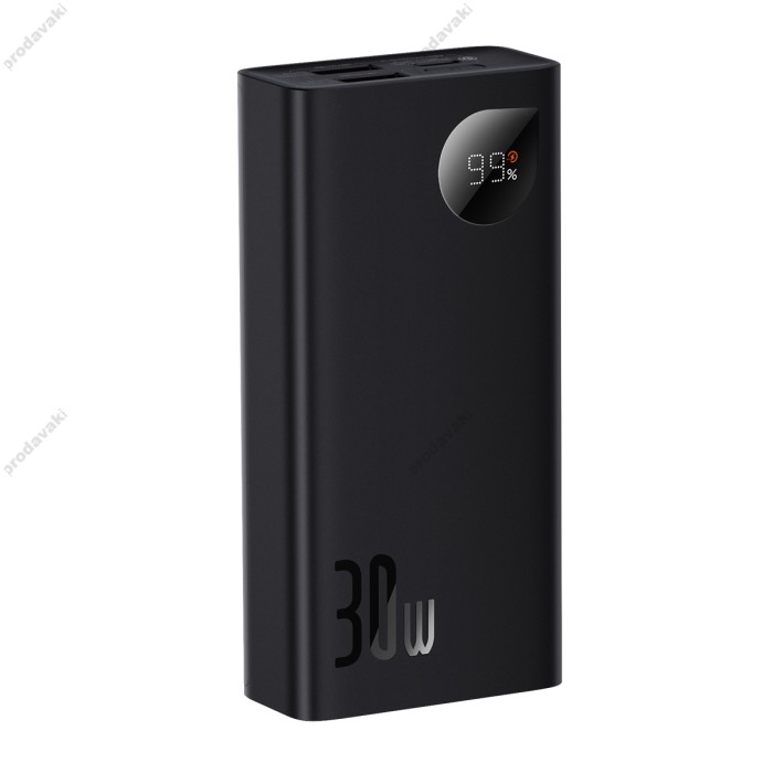Повербанк портативний акумулятор Power bank Baseus Adaman2 Digital 30W 10000 mAh Black PPAD040101