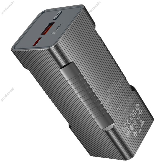 Повербанк портативний акумулятор Power bank Hoco Q15 Flashlight 22.5W 10000 mAh Black