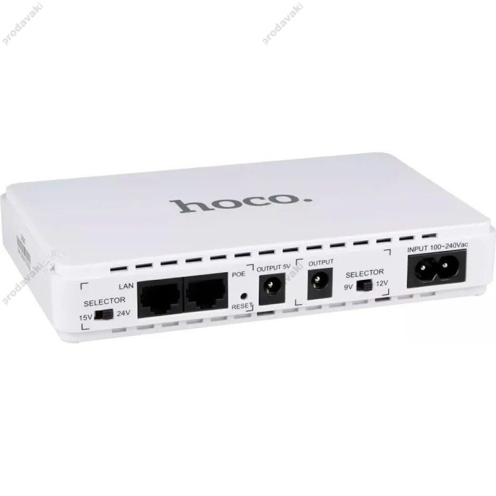 Повербанк портативний акумулятор Power bank HOCO DB25 Mini DC UPS Emergency 5v/9v/12v LAN POE 8800 mAh White