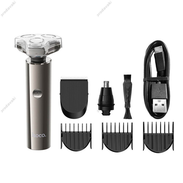 Машинка для стрижки волосся Hoco HP36 3-in-1 multifunctional grooming and shaving set 60min LED Display Black