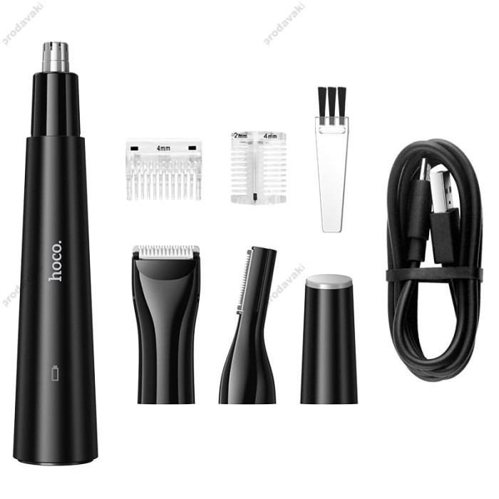 Тример для волосся Hoco HP37 3 в 1 multifunctional nose hair trimmer Black