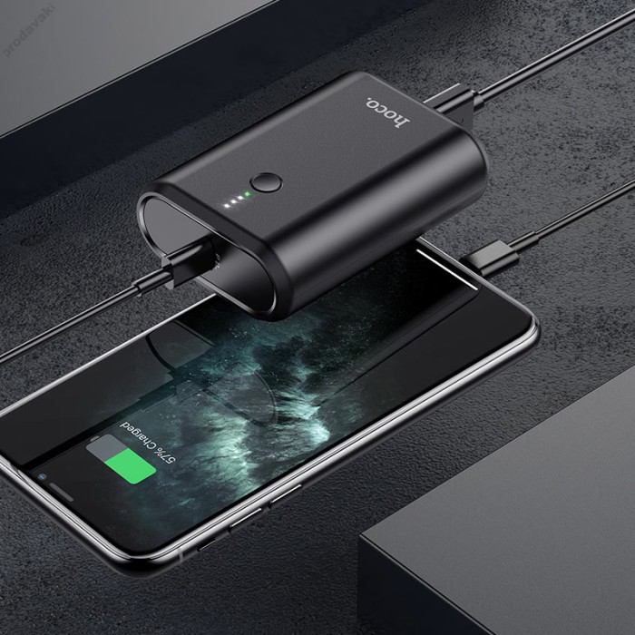 Повербанк портативний акумулятор Power bank HOCO Q3 Mayflower 20W 10000 mAh Black