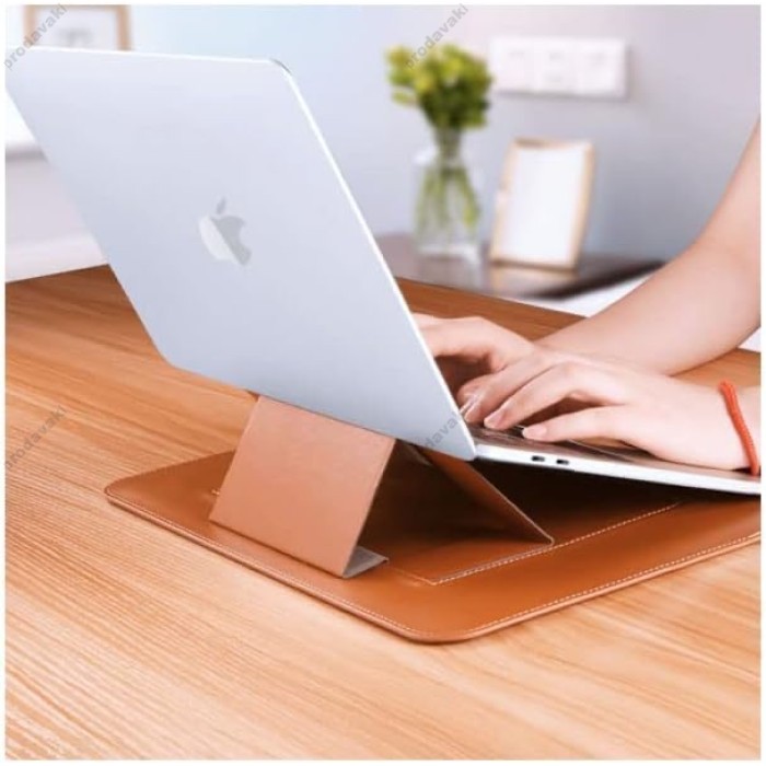 Чохол-конверт-підставка Wiwu Skin Pro Portable Stand Sleeve для MacBook Pro 15.4" Brown