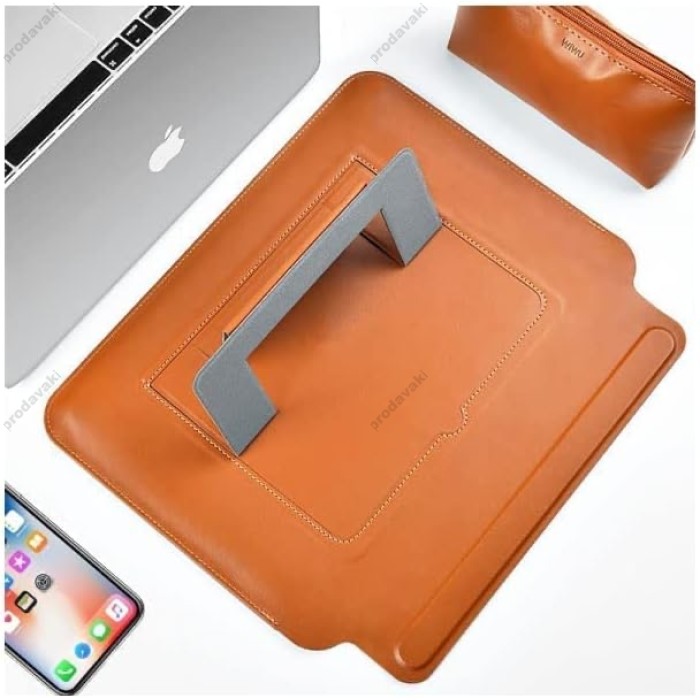 Чохол-конверт-підставка Wiwu Skin Pro Portable Stand Sleeve для MacBook Pro 15.4" Brown