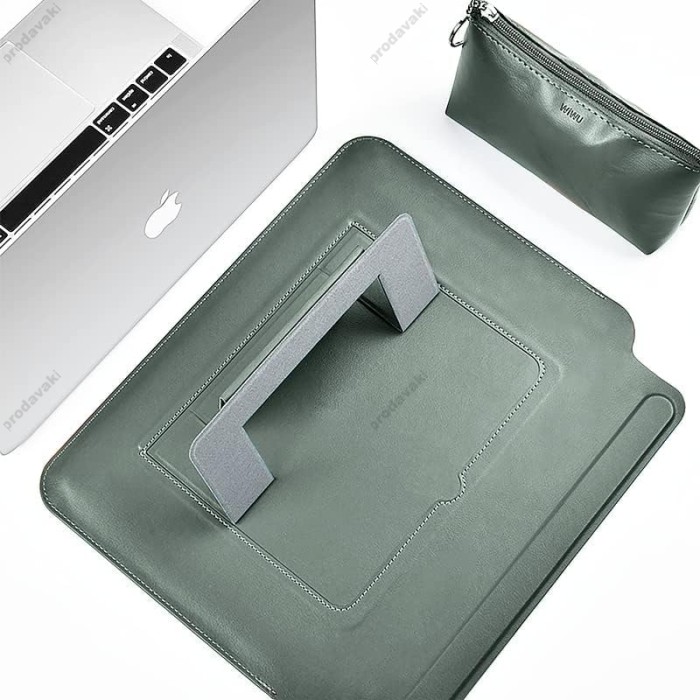 Чохол-конверт-підставка Wiwu Skin Pro Portable Stand Sleeve для MacBook Pro 15.4" Green