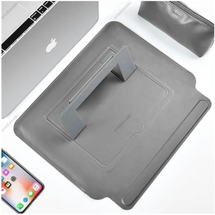Чохол-конверт-підставка Wiwu Skin Pro Portable Stand Sleeve для MacBook Pro 15.4" Grey