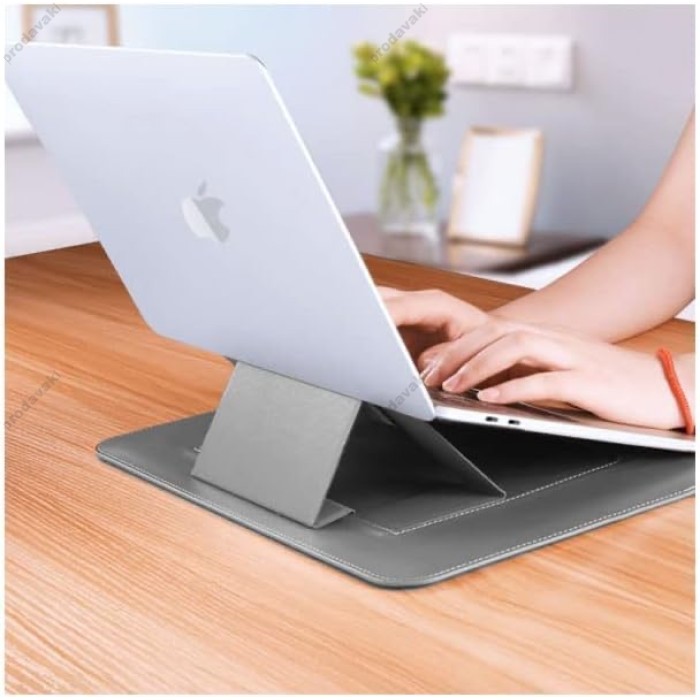 Чохол-конверт-підставка Wiwu Skin Pro Portable Stand Sleeve для MacBook Pro 15.4" Grey