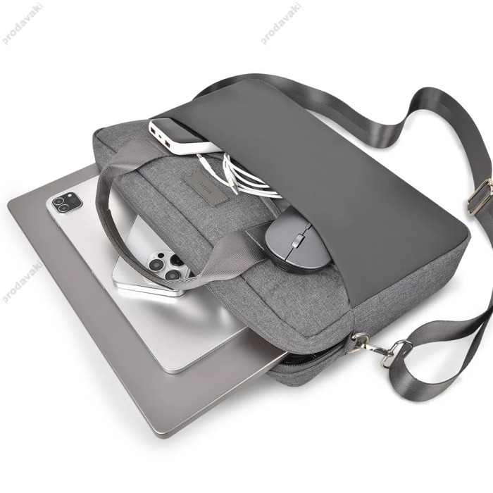 Сумка WiWU Minimalist Laptop Bag Pro для MacBook ноутбука планшета 13"-14.2" Gray
